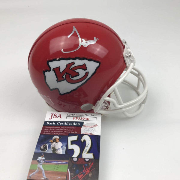 Autographed/Signed Tyreek Hill Kansas City Chiefs Mini Football Helmet JSA COA