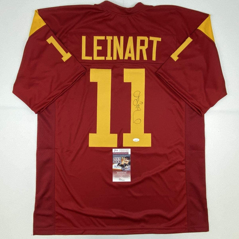 Autographed/Signed Matt Leinart USC Southen Cal Red College Football Jersey JSA COA
