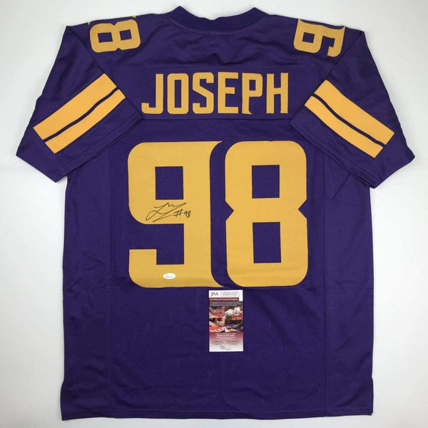 Autographed/Signed Linval Joseph Minnesota Color Rush Football Jersey JSA COA