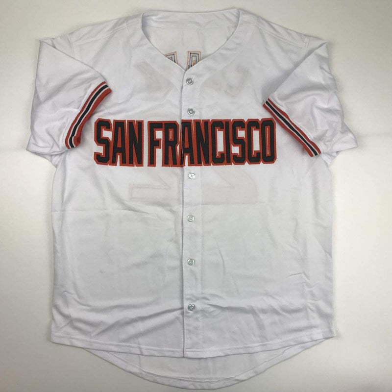 Autographed/Signed Will Clark San Francisco White Baseball Jersey Beckett BAS COA