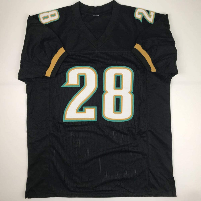 Autographed/Signed Fred Taylor Jacksonville Black Football Jersey JSA COA