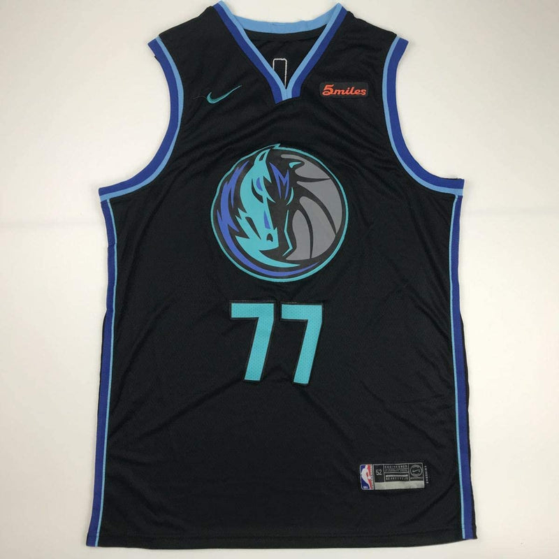 Autographed/Signed Luka Doncic Dallas Black Basketball Jersey PSA/DNA COA