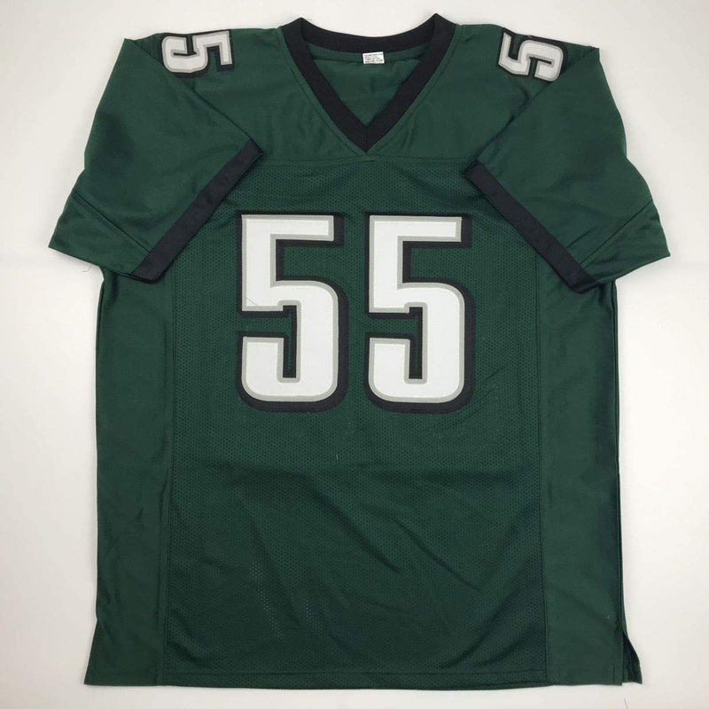 Autographed/Signed Brandon Graham Philadelphia Green Football Jersey Beckett BAS COA