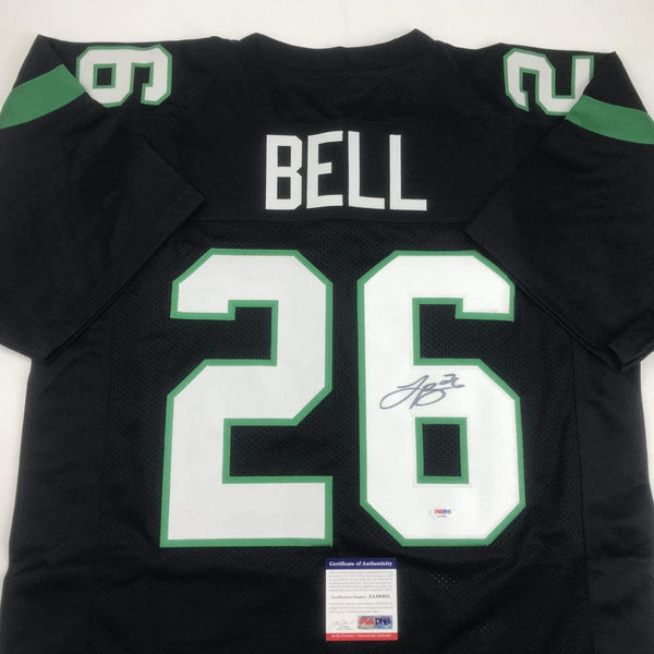 Autographed/Signed Le'Veon LeVeon Bell New York Black Football Jersey PSA/DNA COA