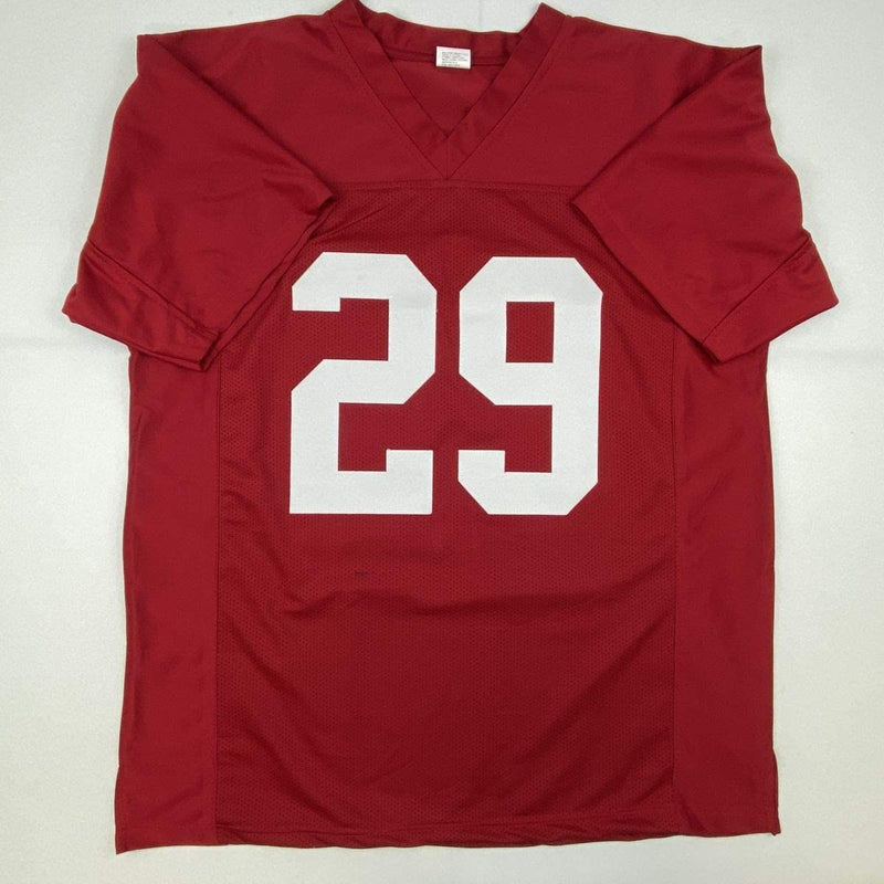 Autographed/Signed Minkah Fitzpatrick Alabama Red College Football Jersey JSA COA