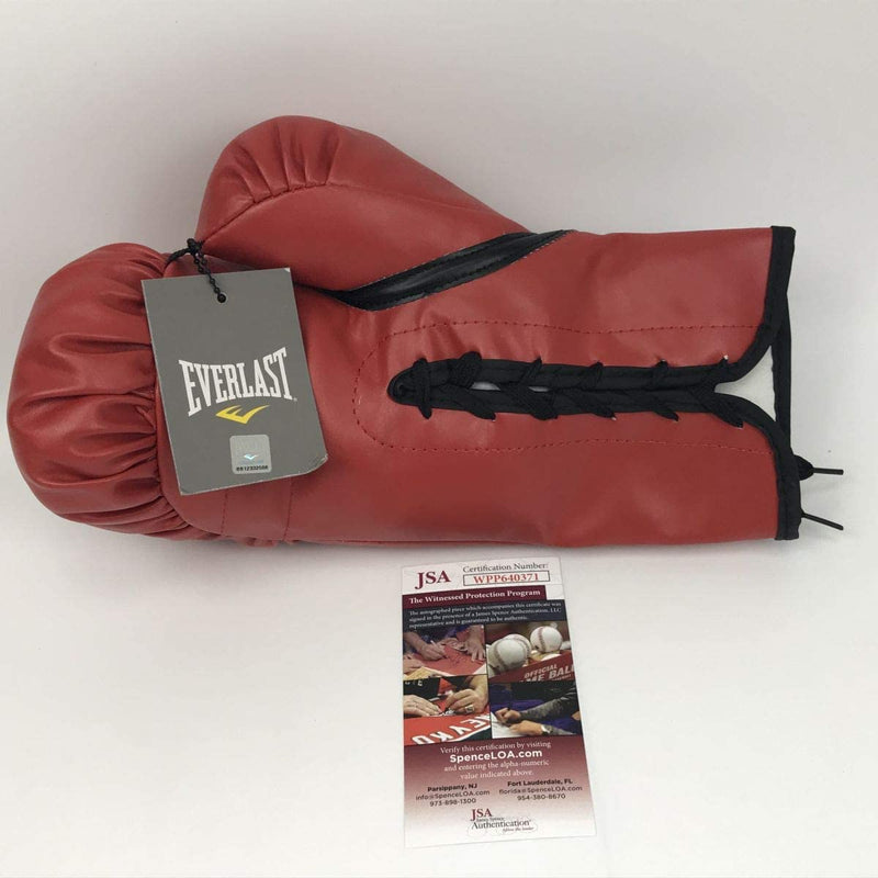 Autographed/Signed Mike Tyson Red Everlast Boxing Glove JSA COA
