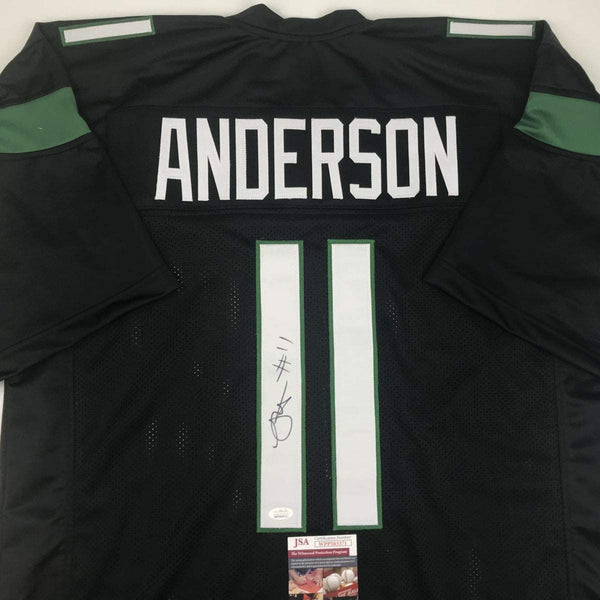Autographed/Signed Robby Anderson New York 2019 Black Football Jersey JSA COA