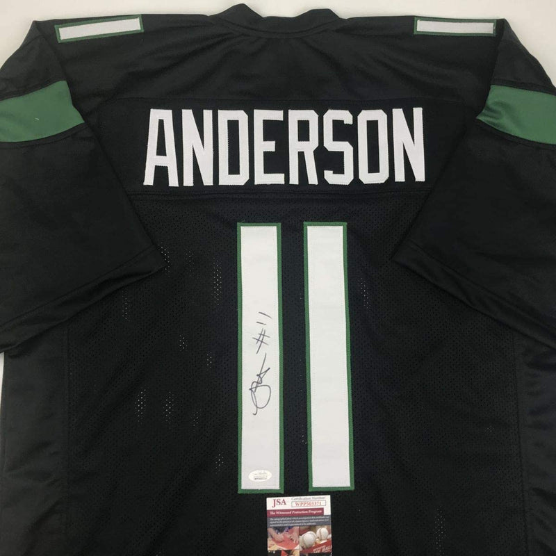 Autographed/Signed Robby Anderson New York 2019 Black Football Jersey JSA COA