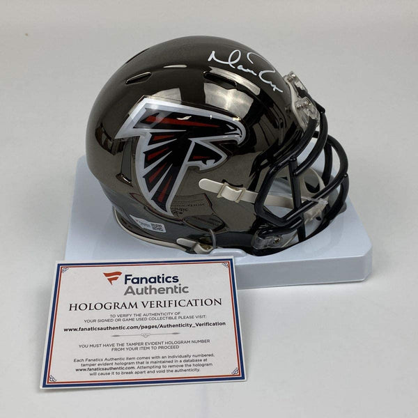 Autographed/Signed Matt Ryan Chrome Atlanta Falcons Football Mini Helmet Fanatics COA