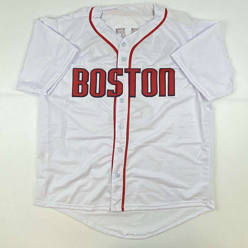 Autographed/Signed Xander Bogaerts Boston White Baseball Jersey PSA/DNA COA
