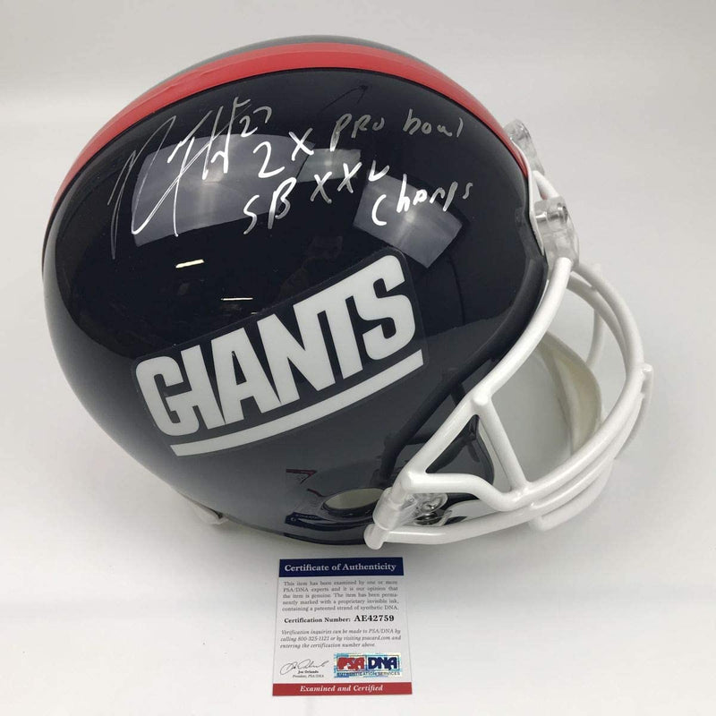 Autographed/Signed Rodney Hampton Inscribed New York Giants Full Size FS F/S Replica Football Helmet PSA/DNA COA