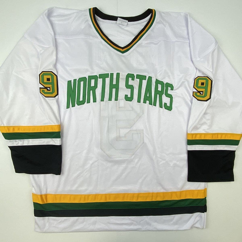 Autographed/Signed Mike Modano Minnesota White Hockey Jersey Beckett BAS COA