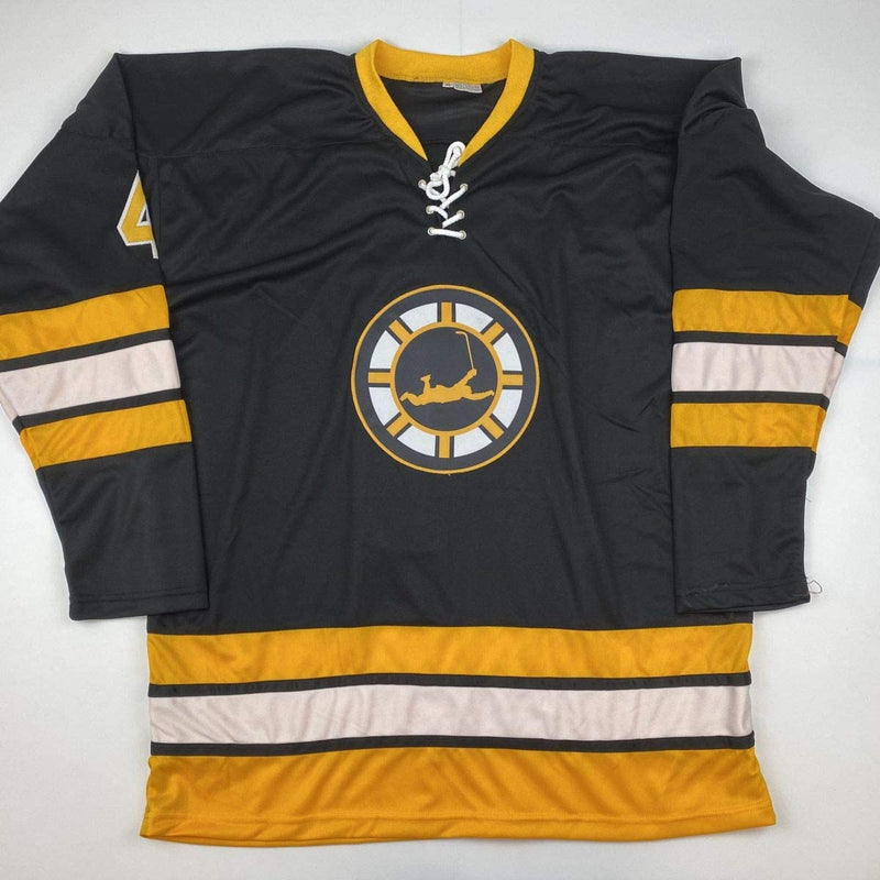 Autographed/Signed Bobby Orr Boston Black Hockey Jersey JSA & GNR COA
