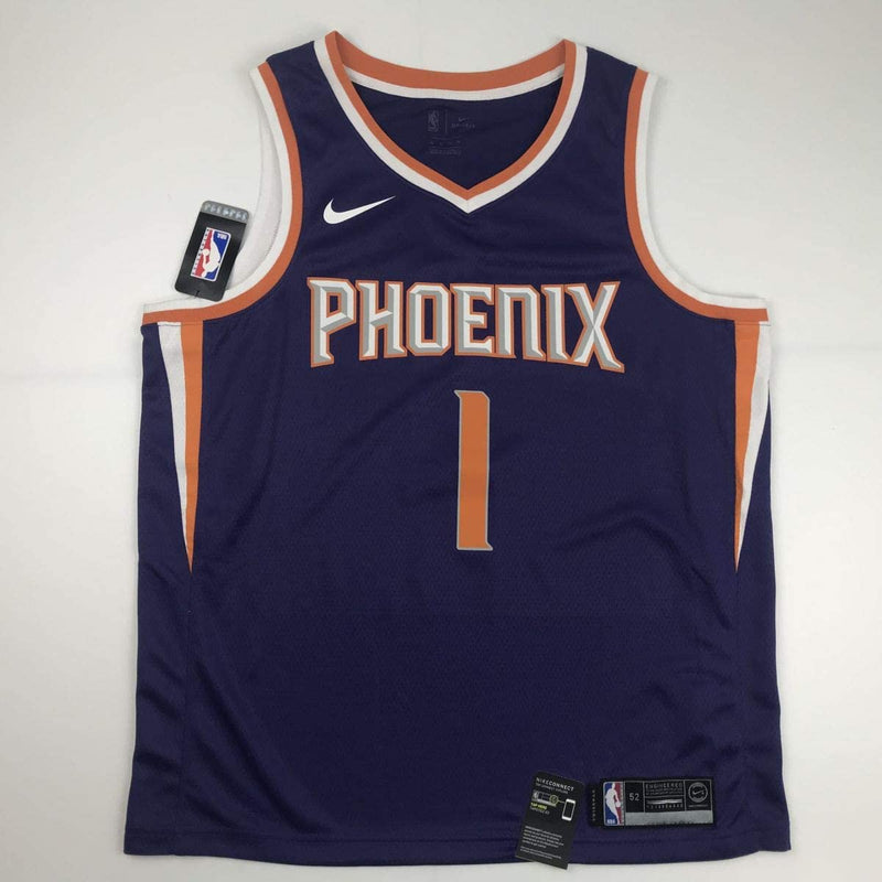 Autographed/Signed Devin Booker Phoenix Suns Nike Purple Basketball Jersey JSA COA