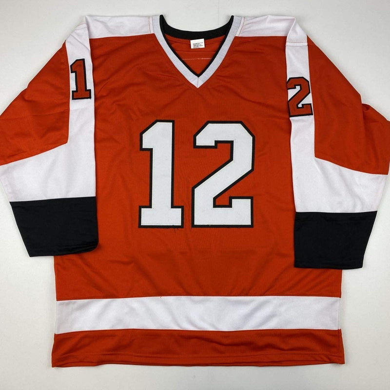 Autographed/Signed Simon Gagne Philadelphia Orange Hockey Jersey JSA COA
