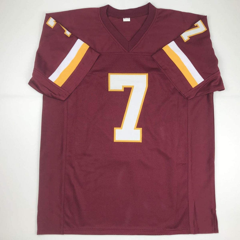 Autographed/Signed Dwayne Haskins Jr. Washington Burgundy Football Jersey Beckett BAS COA