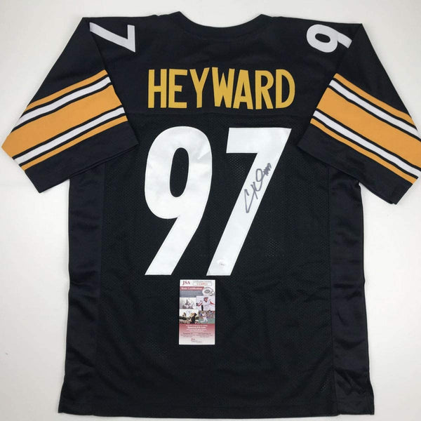Autographed/Signed Cameron Cam Heyward Pittsburgh Black Football Jersey JSA COA