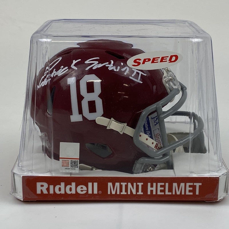 Autographed/Signed Patrick Surtain II Alabama Crimson Tide Mini College Football Helmet JSA COA