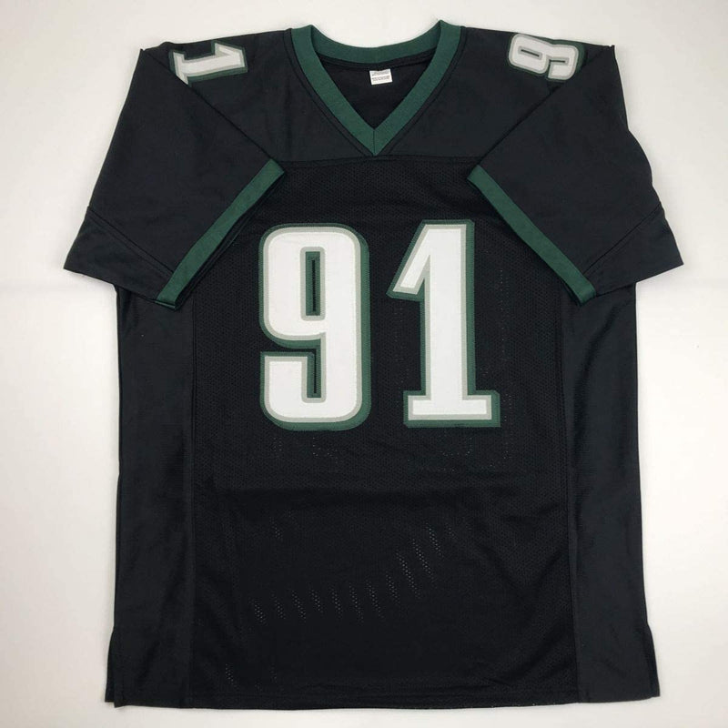 Autographed/Signed Fletcher Cox Philadelphia Black Football Jersey JSA COA