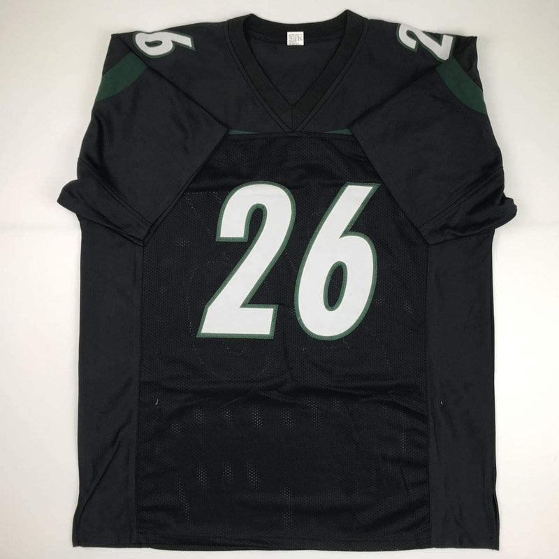 Autographed/Signed Le'Veon LeVeon Bell New York Black Football Jersey JSA COA