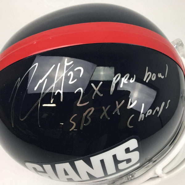 Autographed/Signed Rodney Hampton Inscribed New York Giants Full Size FS F/S Replica Football Helmet PSA/DNA COA