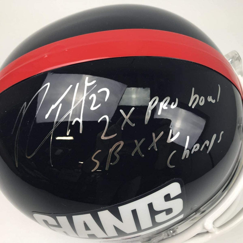 Autographed/Signed Rodney Hampton Inscribed New York Giants Full Size FS F/S Replica Football Helmet PSA/DNA COA