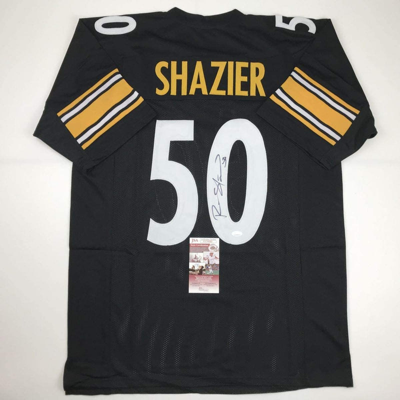 Autographed/Signed Ryan Shazier Pittsburgh Black Football Jersey JSA COA