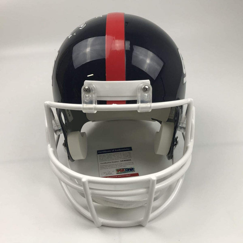 Autographed/Signed Lawrence Taylor Bad Mother**** New York Giants Full Size FS F/S Replica Football Helmet PSA/DNA COA
