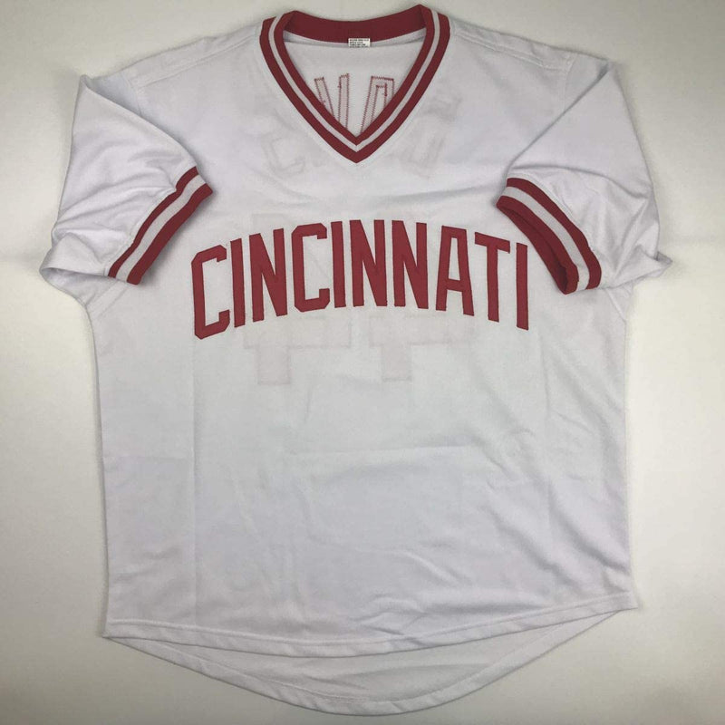 Autographed/Signed Eric Davis Cincinnati White Baseball Jersey JSA COA
