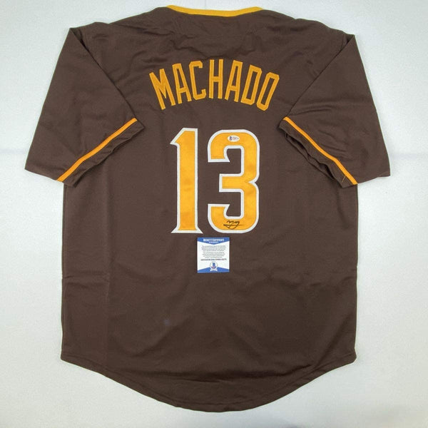 Autographed/Signed Manny Machado San Diego Brown Baseball Jersey Beckett BAS COA