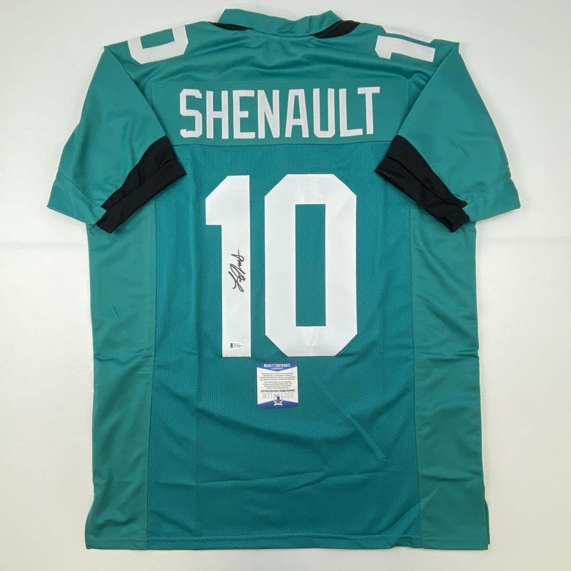 Autographed/Signed Laviska Shenault Jacksonville Teal Football Jersey Beckett BAS COA