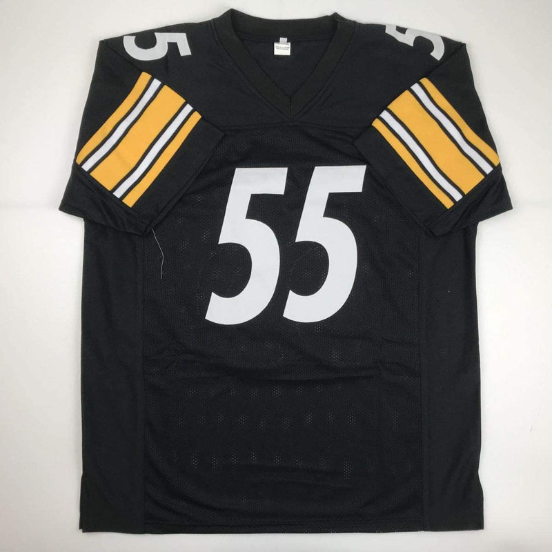 Autographed/Signed Joey Porter Pittsburgh Black Football Jersey PSA/DNA COA