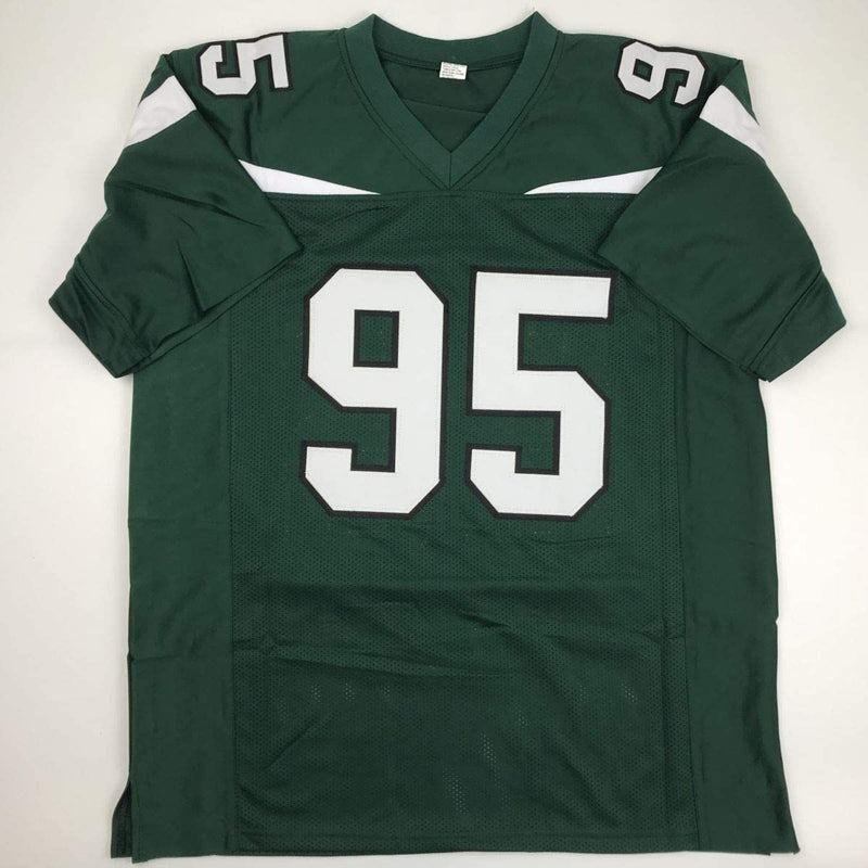 Autographed/Signed Quinnen Williams New York Green Football Jersey JSA COA