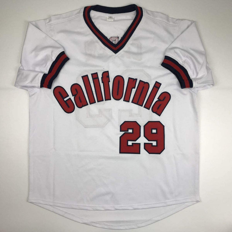 Autographed/Signed Rod Carew California White Baseball Jersey JSA COA