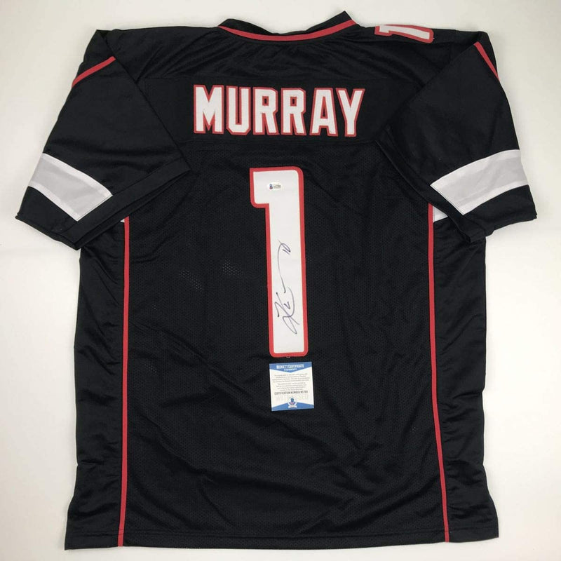 Autographed/Signed Kyler Murray Arizona Black Football Jersey Beckett BAS COA
