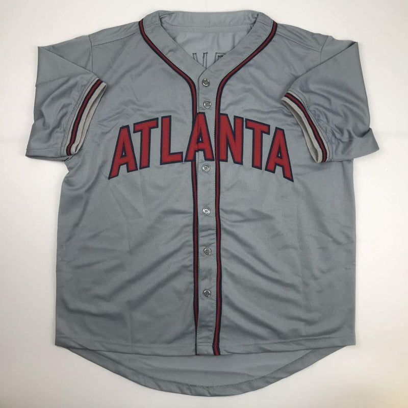 Autographed/Signed Tom Glavine Atlanta Grey Baseball Jersey JSA COA