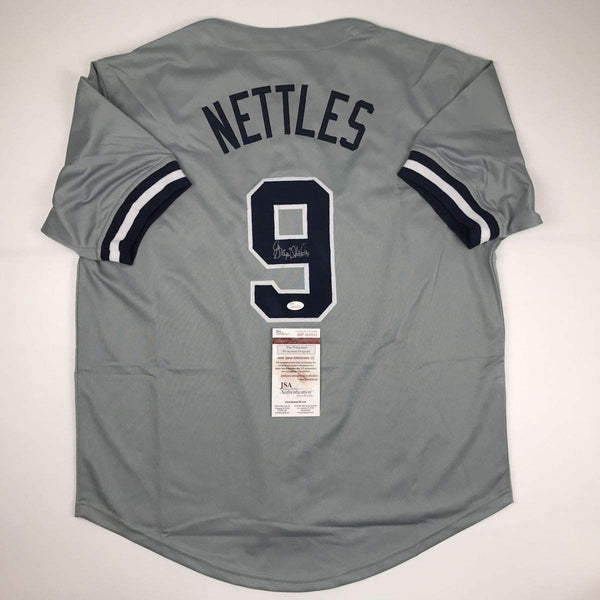 Autographed/Signed Graig Nettles New York Grey Baseball Jersey JSA COA
