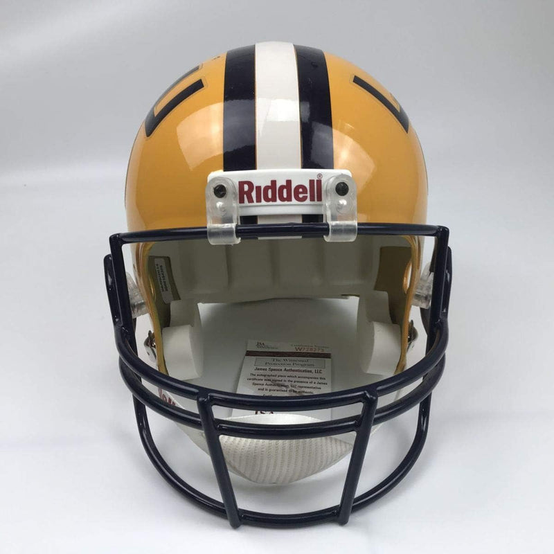 Autographed/Signed Patrick Peterson LSU Tigers Full Size FS F/S Replica College Football Helmet JSA COA