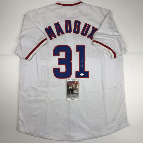 Autographed/Signed Greg Maddux Chicago White Baseball Jersey JSA COA