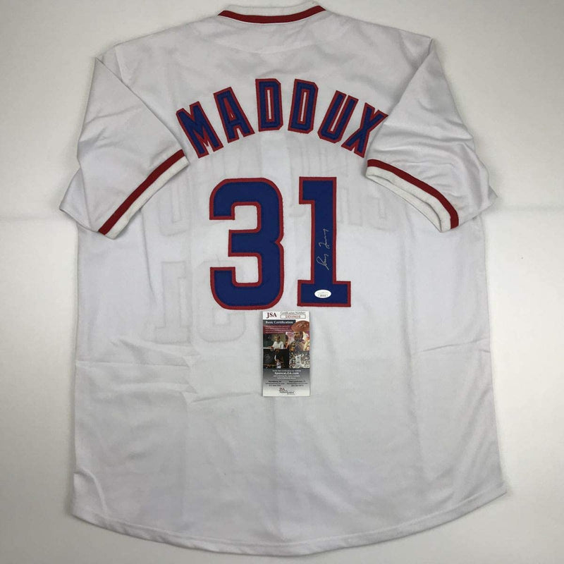Autographed/Signed Greg Maddux Chicago White Baseball Jersey JSA COA