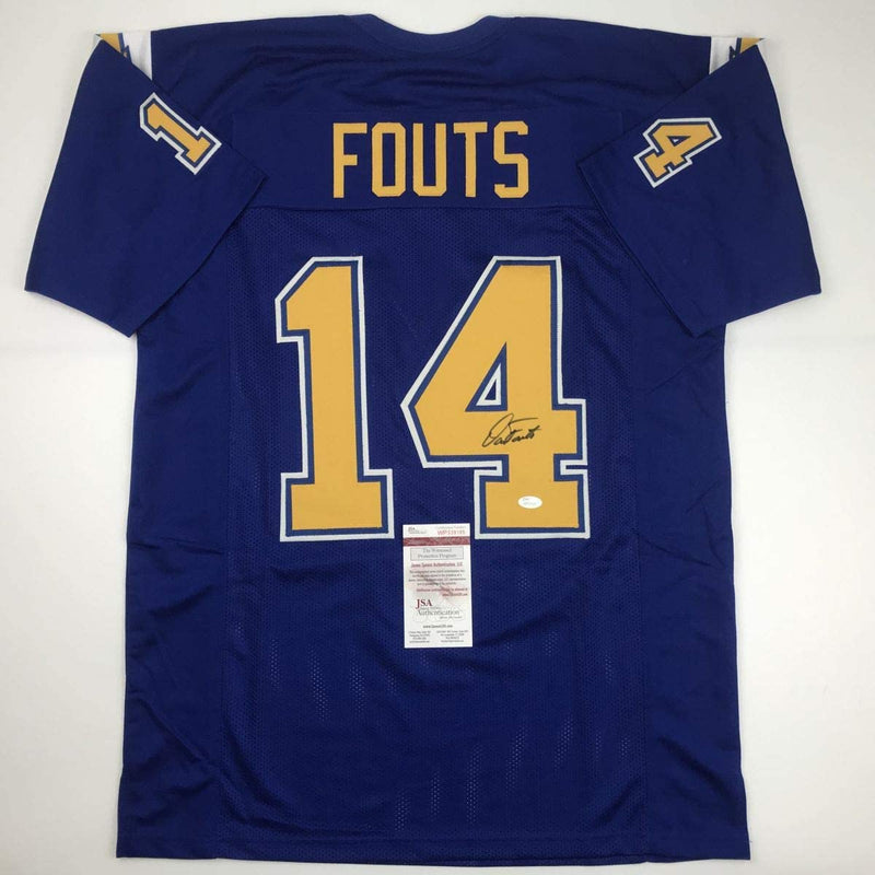 Autographed/Signed Dan Fouts San Diego Royal Blue Football Jersey JSA COA
