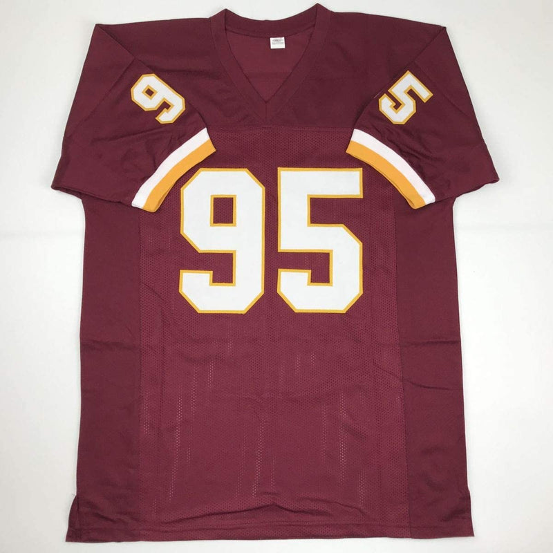 Autographed/Signed Daron Payne Washington Burgundy Football Jersey JSA COA