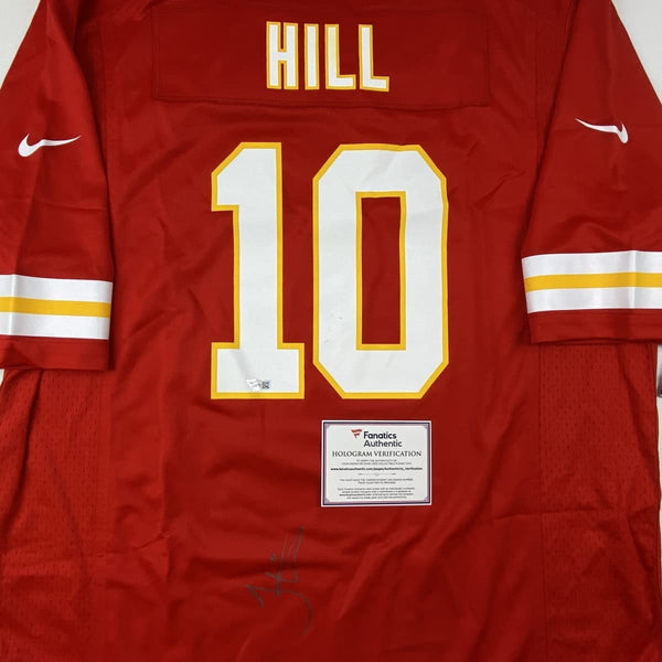 Autographed/Signed Tyreek Hill Kansas City Chiefs Red Authentic Football Jersey Fanatics COA