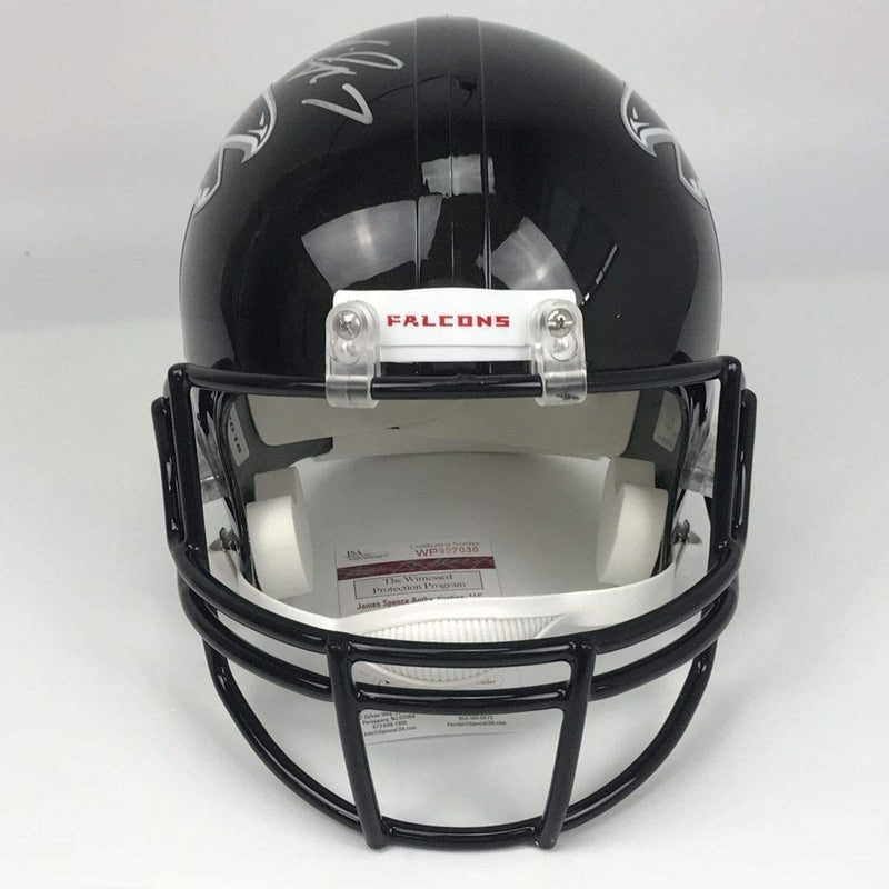Autographed/Signed Michael Mike Vick Atlanta Falcons Full Size FS F/S Replica Football Helmet JSA COA