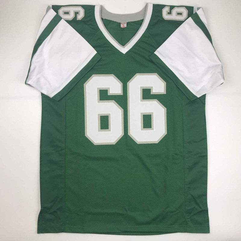 Autographed/Signed Bill Bergey Philadelphia Green Football Jersey JSA COA