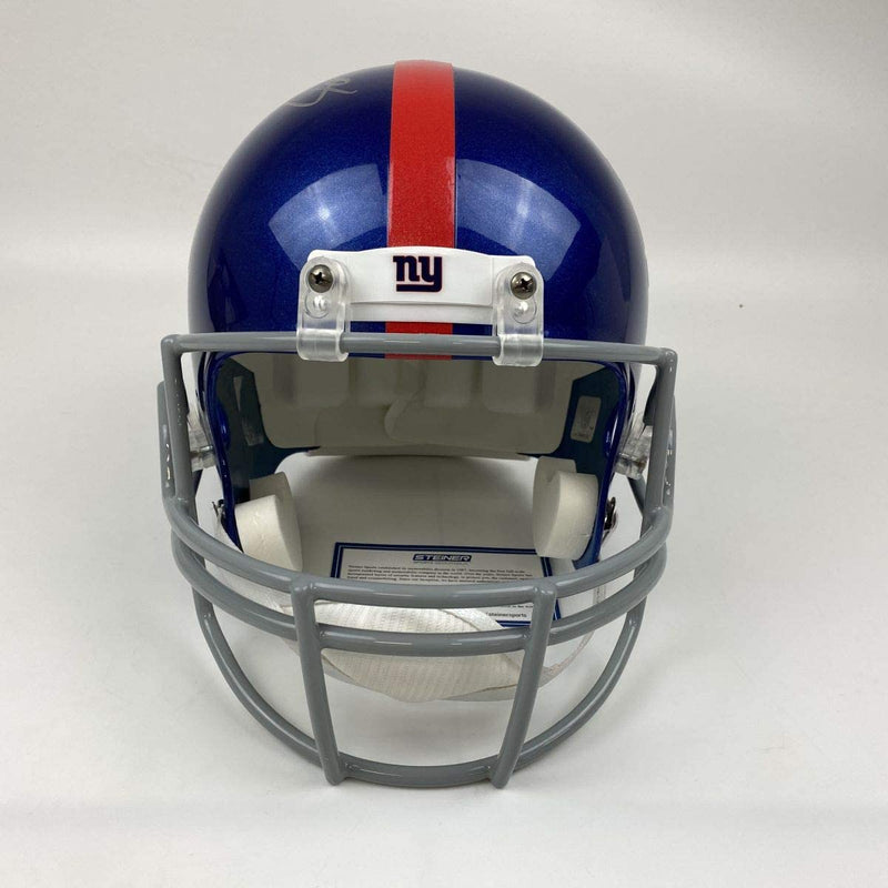 Autographed/Signed Eli Manning 2x SB MVP New York Giants Full Size FS F/S Replica Football Helmet Steiner Sports COA