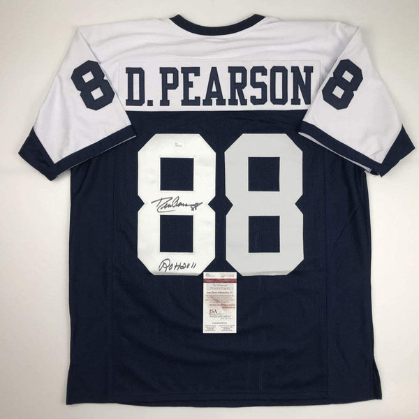 Autographed/Signed Drew Pearson ROH 2011 Dallas Thanksgiving Day Football Jersey JSA COA