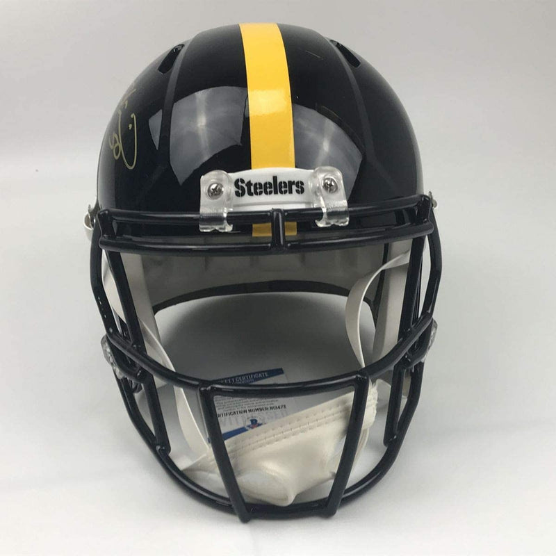 Autographed/Signed Ryan Shazier Pittsburgh Steelers Full Size FS F/S Replica Football Helmet Beckett BAS COA