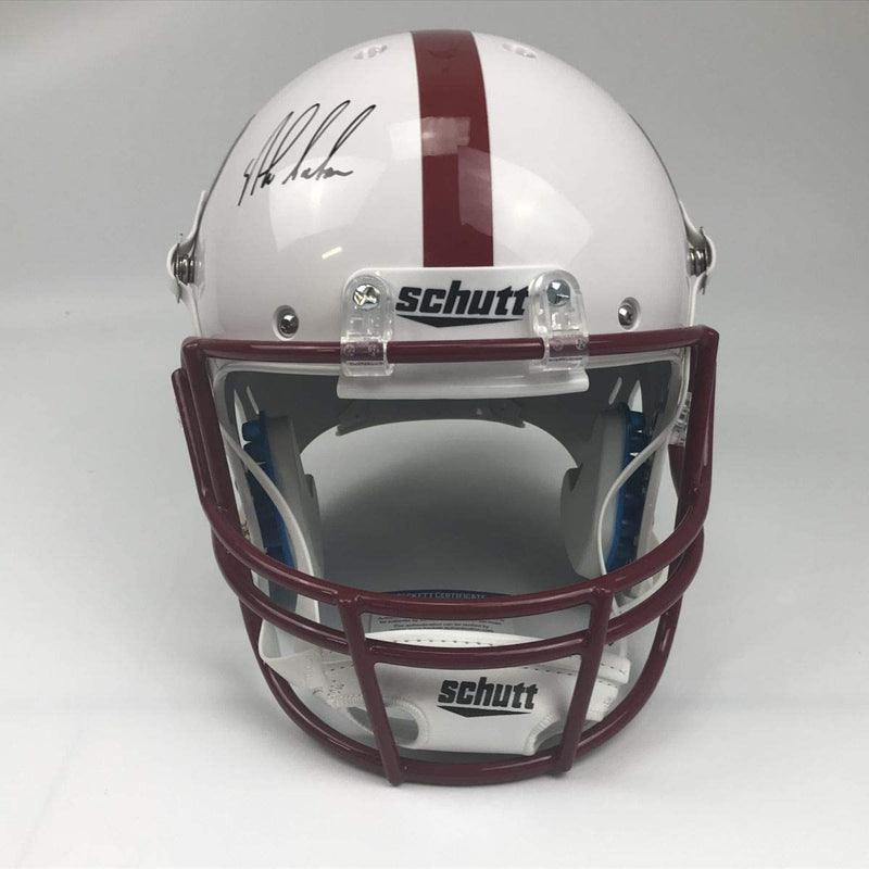 Autographed/Signed Nick Saban Alabama Crimson Tide Alternate Full Size FS F/S Replica College Football Helmet JSA COA