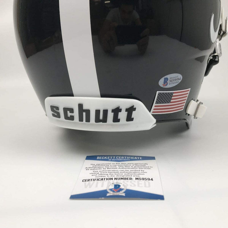 Autographed/Signed Nick Saban Alabama Crimson Tide Black Full Size FS F/S Replica College Football Helmet JSA COA